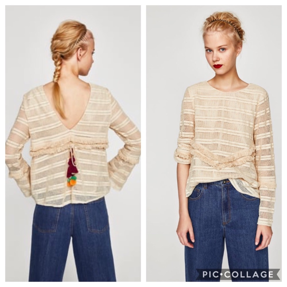Zara Fringed Top